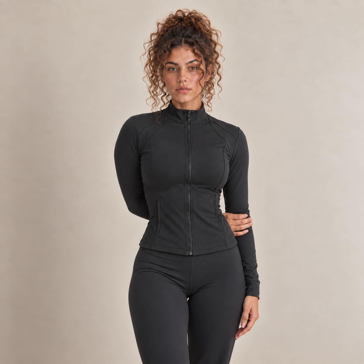 Fitted Zip-Front Jacket